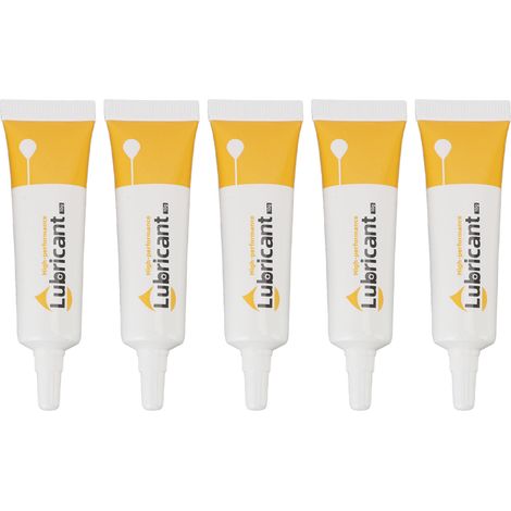 Lot de 5 flacons de 10 g de lubrifiant pour fermetures éclair, imperméable, longue durée, universel, transparent, non tachant, pour boutons-pression, attaches et pièces d'imprimante.
