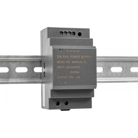 Fuente De Alimentación Para Carril DIN TS35 - 60W - 12V - 5A