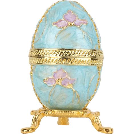 Enamelled Easter Egg Shaped Jewelry Organizer, Box (1/5)