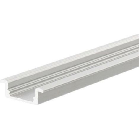 Profilo per striscia led 2mt barra da incasso alluminio copertura opaca kit 2 pezzi (1/2)