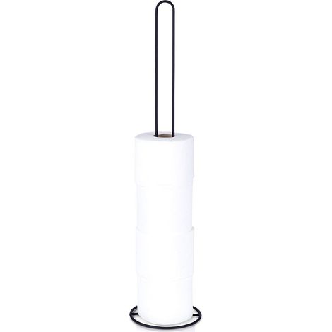 Porte-papier toilette en métal noir 60 cm (1/5)