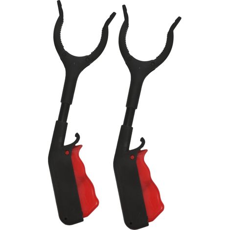 2pièces Pince à Déchets Extérieur Outil de Ramassage Pince Courte pour Jardin Ordures Léger et Portable (1/5)