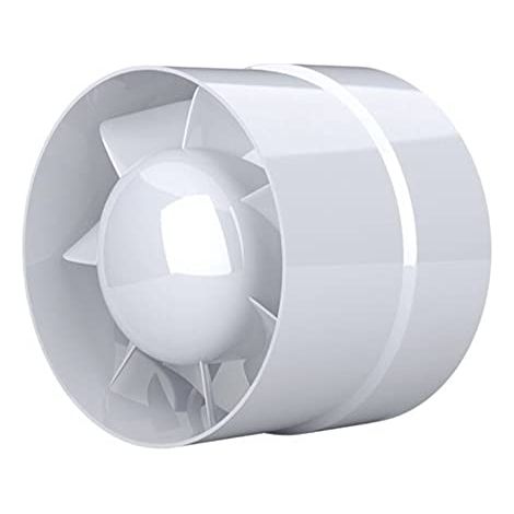 Abluftventilator, sparsam, 125 mm, 16 W/240 m³, Axial-Abluft-Inline-Kanal: Bad, Küche