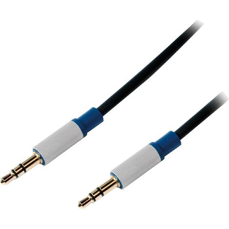 Cable Jack 3.5mm male des deux cotes 1.5m - Noir
