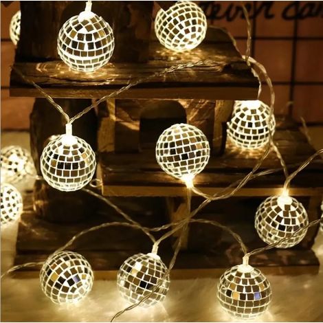 USB 3M 20pc Spiegelkugel Licht LED Lichterketten Innen- / Außendekoration Hochzeitsfeier Halloween