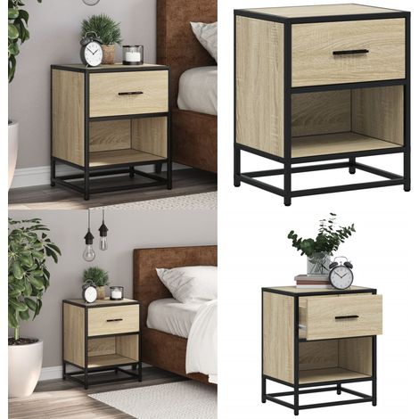 vidaXL Nachttisch Sonoma-Eiche 40x31x50 cm Holzwerkstoff (1/5)