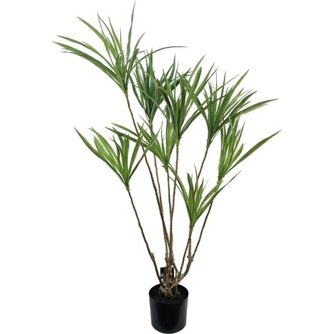 125cm Dragon Tree Dracaena Plant Natural Look Artificial (1/5)