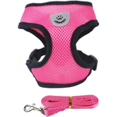 Laisse de type gilet pour petits chiens, notamment les Teddy, Bichon Frisé, Poméranien et chiots convient également aux chats et aux promeneurs de chiens. (1/5)