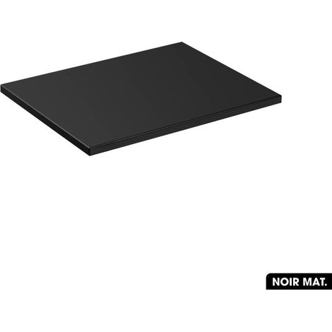 Plan de vasque en bois NOIR MAT L.60 x P.46,5 x H.2 (1/4)