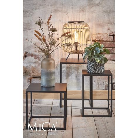 Mica Decorations Table d'appoint Noir H33xl35xL35cm (1/5)