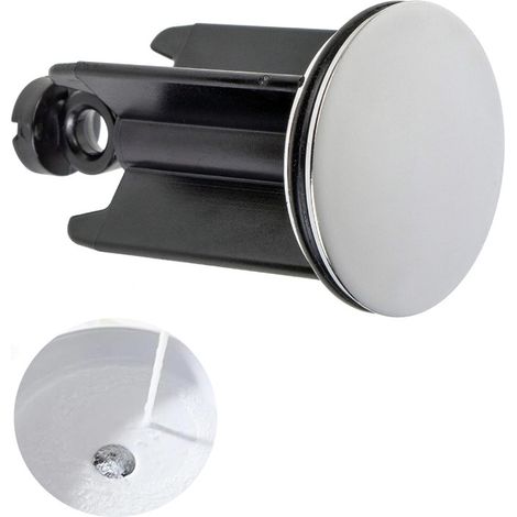 Couvercle d'évier chromé pour salle de bain universelle de 40 mm en laiton avec joint en caoutchouc, couvercle réglable en hauteur, couvercle de baignoire étanche en acier inoxydable - ouylaf (1/5)