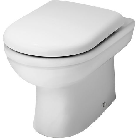 Round Back to Wall Toilet Pan - 395mm x 360mm x 540mm (1/2)