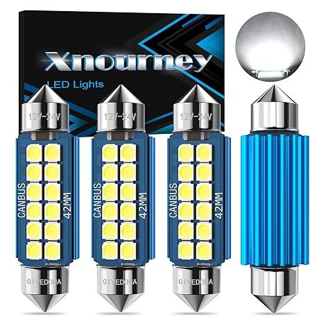 Ampoule LED 211-1 211-2 41 mm 42 mm 1,63" 12 V 24 V pour intérieur Dome Light Map Light Plaque de courtoisie 6500 K Blanc (1/5)