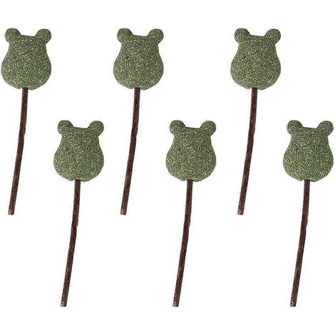 Lot de 6 sucettes à l'herbe à chat, jouet à mâcher à l'herbe à chat pour nettoyer les dents et les molaires, bâtonnet à mâcher - Style 3 (1/5)