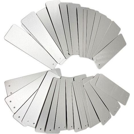 Lot de 100 étiquettes de jardin en aluminium : rectangulaires, panneaux extérieurs, étiquettes métalliques, étiquettes pour plantes de jardin, panneaux en aluminium (1/5)