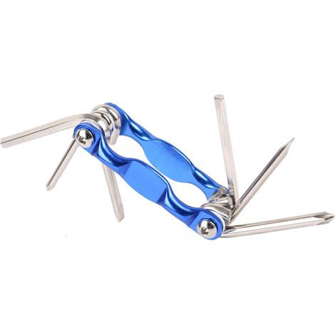 Mountainbike-Reparaturset, 11-in-1 Multifunktions-Kettenschneider, farbig, Fahrradreparaturzubehör, blau - Multitool (1/5)