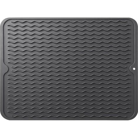 Tapis de séchage à vaiss, égouttoir à vaiss en silicone à séchage rapide, tapis de planche pour accessoires de table de comptoir de cuisine, tapis d'égouttage de vaiss résistant à la chaleur et antidé