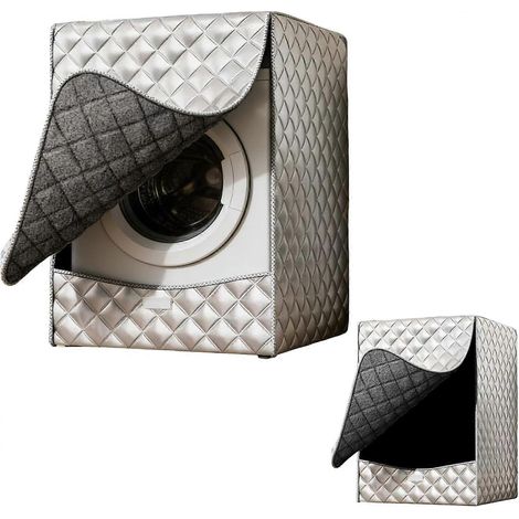 Housse lave-linge/sèche-linge tissu Oxford, compatible chargement frontal/haut, pour extérieur, salle de bain, balcon, petit modèle (1/5)