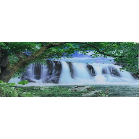 Fond D Aquarium Pvc Chute D Eau Sous Arbre Pour Réservoir De Poissons Décoration Murale 122x50cm (1/5)