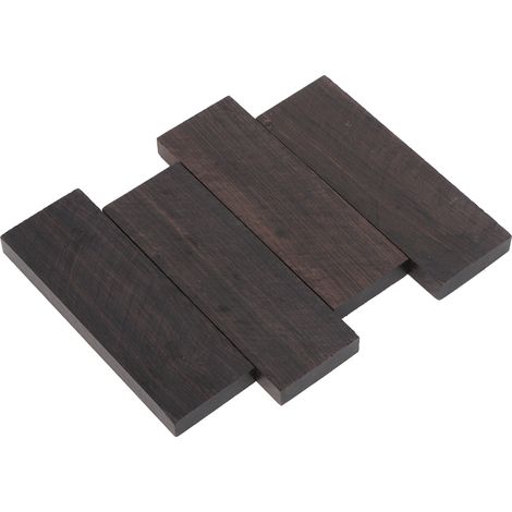 Lot de 4 plaquettes ébène MX0126D pour couteau DIY, accessoires instruments de musique, 120 x 40 x 10mm (1/5)