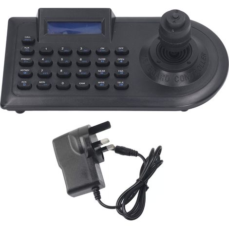 Manette de contrôle PTZ analogique LCD avec joystick 4D pour caméra speed dome, compatible Linux, prise UK 100-240V, télécommande pour vidéosurveillance. (1/5)