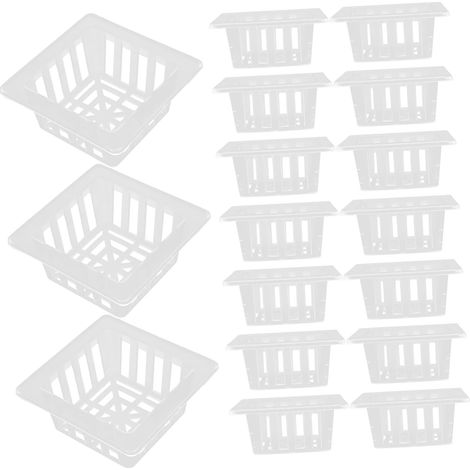 Lot de 20 Paniers Hydroponiques avec Filets De Gobelets Trous De Drainage Pots en Plastique pour Culture Hydroponique Plantation Jardinage À Domicile (1/5)