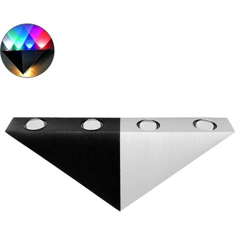 Attraktive Wandleuchte, hohe Leuchtkraft, geringes Gewicht, dreieckige 3D-Form, für Flur, Inneneinrichtung (mehrfarbig)