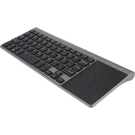 Clavier d'ordinateur sans fil 2,4 GHz avec pavé tactile et pavé numérique (sans piles) (1/5)