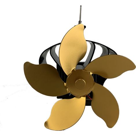 Ventilateur de poêle à bois-ventilateur de cheminée à énergie thermique à 5 pales-ventilateur silencieux pour poêle à bois/cheminée (support mural) (1/4)