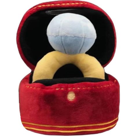 Jouet chien anneau peluche couineur, jouet à mâcher doux massage dents (1/5)