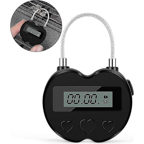 Cadenas électronique avec minuterie, écran LCD, chargement USB, résistant à l'eau, rechargeable.-AquaForge (1/5)
