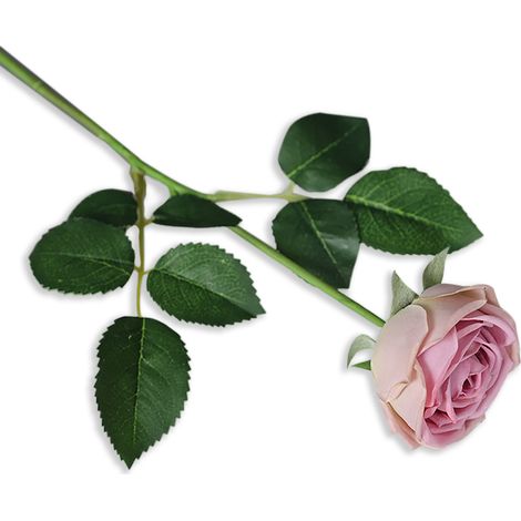 Fausse Rose Artificielle Unique 43 Cm Tige Haute Retention Humidite Pour Decoration Intérieur (1/3)