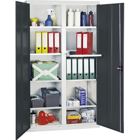 Stumpf Gabinete de herramientas y materiales Serie 3000 gris claro / gris antracita + 8 estantes extraíbles - 3004071