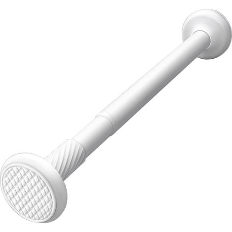 Barra de armario extensible, de 70 a 120 cm, ajustable para colgar ropa, cortinas, etc., ideal para dormitorios, color blanco crema. (1/5)