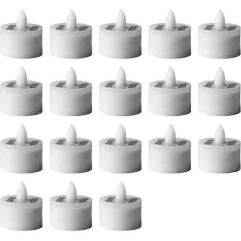 Bougies solaires LED sans flamme, étanches, rechargeables, pour l'extérieur, le jardin et la décoration intérieure. (1/4)