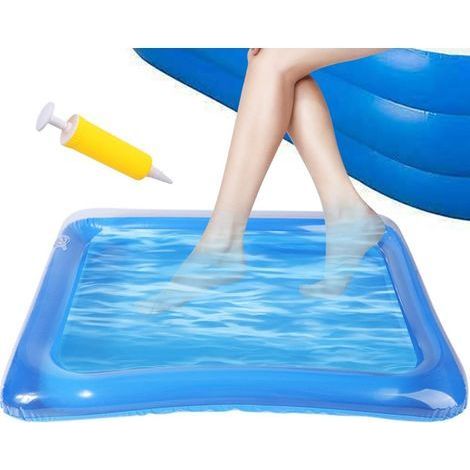 Bain De Pieds Gonflable - Bac Pediluve Gonflable pour Piscine Et Spa - Bassin De Bain De Pieds De Piscine Gonflable avec Pompe - Plateau De Bain De Pieds De Piscine, Accessoires De Piscines (1/5)