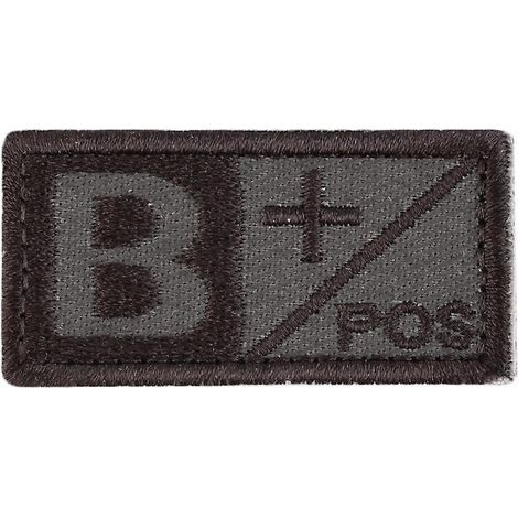 2pcs-b- Blood Type Morale Army Tactical Embroidery Fastener Patch (1/5)