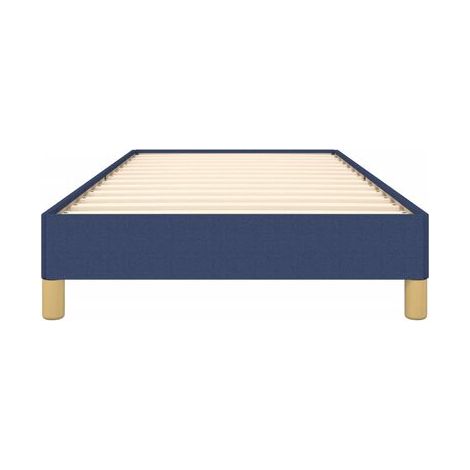 Cadre de lit sans matelas, bleu, 80 × 200 cm, tissu, tissu doux et respirant, meuble de chambre, design contemporain, montage facile (1/5)