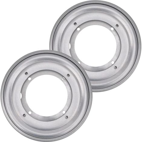 2er-Pack 8 Zoll runde Drehplatte, silberner Drehsockel, Drehtellersockel für Drehtisch, Tablett, Küche (1/4)