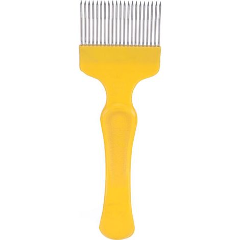 Coupe-miel à 21 dents, antidérapant, en acier inoxydable, fourchette à déboucher pour apiculture, jaune (1/5)