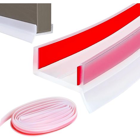 Joint Plinthe Cuisine Profil D'étanchéité, 5 M Transparente Joint Plinthe Cuisine, Caoutchouc de Profilé D'étanchéité, pour Épaisseur de Bois de 15mm, 16mm, 17 mm, pour Salle de Bain, Cuisine (1/5)