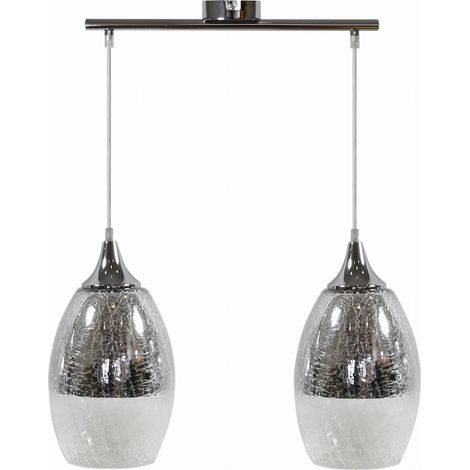 Candellux sospensione Celia vetro 2xE27 cromata 40 cm (1/2)