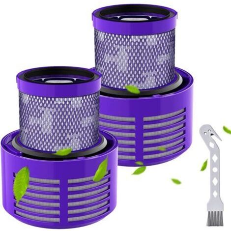 Lot de 2 filtres de rechange pour aspirateur Dyson V10 SV12 Réutilisable V10 Filtre pour Dyson Aspirateur V10 SV12 Lavable Cyclone Animal Absolute Batterie Numéro de pièce DY-969082-01 (1/5)