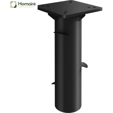 HOMAIRE Ständer en béton pour parasol carré, support pour parasol ampoule 113/92 mm, pour balcon, terrasse, jardin, gris foncé