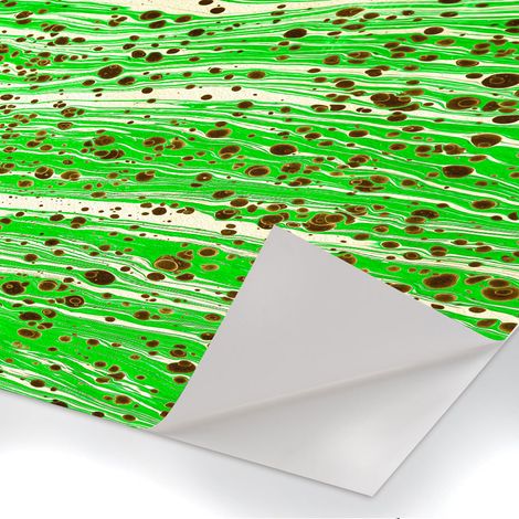 MARBLED PAPER - GREEN - Pellicola adesiva in PVC finitura opaca - Misura: 100x200 cm (1/4)