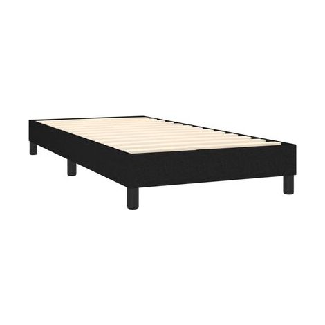 Sommier Snowco (avec matelas et lampe LED), noir, 90 × 190 cm, tissu, tissu doux et respirant, éclairage led d’ambiance, pour chambre, confort quotidien, assemblage rapide (1/5)