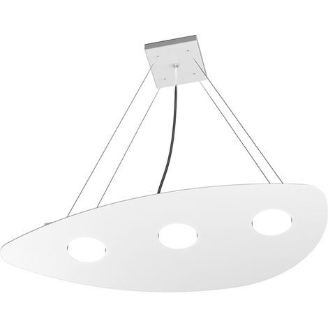 Sospensione Moderna Shape Metallo Bianco 3 Luci Gx53 (1/4)