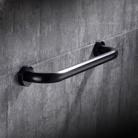 Barre dAppui Pour Salle De Bain, Poignée De Sécurité Pour Douche, Antidérapante Barre dAppui 30 CM Pour Salle De Bain, Baignoire, Toilette (Noir) (1/5)