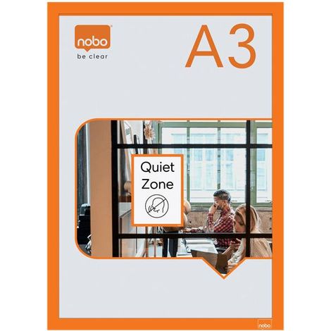 Nobo Magnetrahmen A3 Orange im Zwei-Pack (1/4)