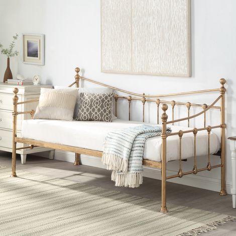 Newnham Classic Victorian Style Living Room Bedroom Metal Day Bed Frame (1/5)